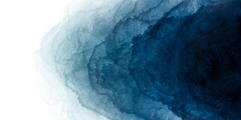 Aufkleber - Abstract watercolor paint background by nay blue and teal green with liquid fluid texture for background, banner