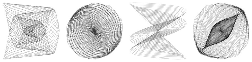 Abstract line art drawing element