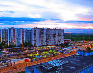 country skyline at night