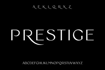 Wall Mural - Elegant luxury display font vector with alternates