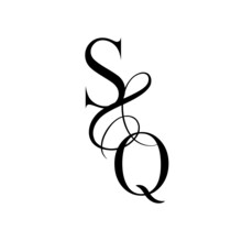 Qs, Sq, Monogram Logo. Calligraphic Signature Icon. Wedding Logo Monogram. Modern Monogram Symbol. Couples Logo For Wedding