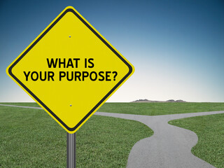 Wall Mural - What is Your Purpose sign.