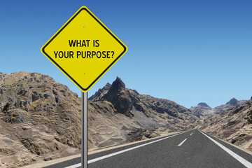 Wall Mural - What is Your Purpose sign.