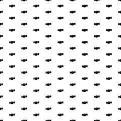 Poster - Square seamless background pattern from black handshake symbols. The pattern is evenly filled. Vector illustration on white background