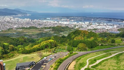 Poster - 森林と都市　空撮