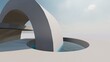 © Annuitti - Architecture background arched interior 3d render