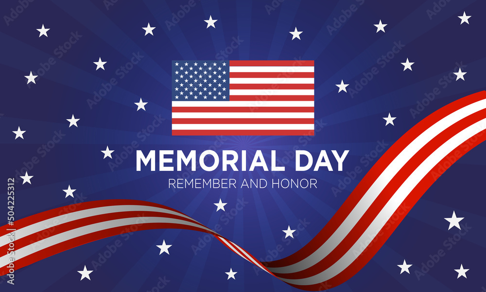 Vector Memorial Day Remember and Honor Background Usa memorial day ...