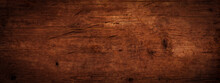 Old Brown Rustic Dark Wooden Table Board Wall Floor Parquet Laminate Flooring Texture - Wood Background Panorama Banner Long.