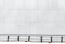 Semitrailer With White Tarpaulin Without Inscriptions, Isolated On White Background With A Clipping Path.