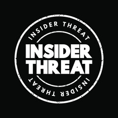 Poster - Insider Threat text stamp, concept background