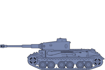 Wall Mural - A variant of the Tiger tank from Ferdinand P, who lost the competition for a heavy breakthrough tank. One unit participated in the battle in the Battle of Kursk, where it was lost