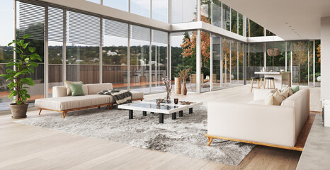 Sticker - modern living interior.