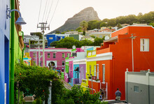 Colourful Buildings In Bo-Kaap District In Cape Town, South Africa.