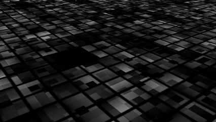 Poster - Gray abstract background. Minecraft style. 3d rendering.