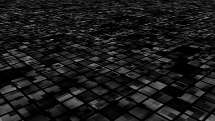 Poster - Minecraft. Gray abstract background. 3d rendering.