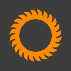 Poster - Orange circular pattern for decoration.