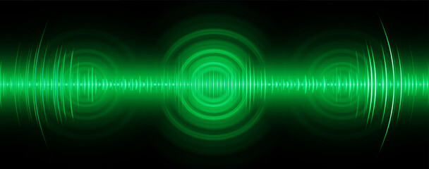 sound waves oscillating dark light