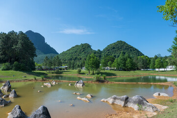 Wall Mural - Natural scenery of karst landforms