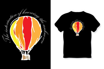 air balloon illustration t shirt design