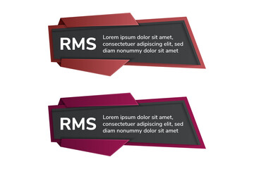 Poster - flag banner element with space for text. Modern colorful web template on gradient colors backdrop. Design elements for sale, discount. Vector Illustration