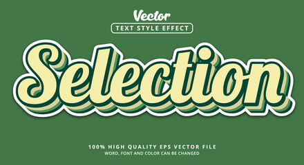 Poster - Editable text effects Selection text in a layered style and nice vintage feel
