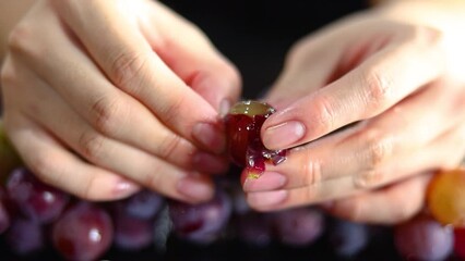 Wall Mural - bunch of grapes on the table