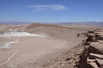 Valle de la Luna or Valley of the Moon in Atacama Desert of Northern Chile near by San Pedro de atacama