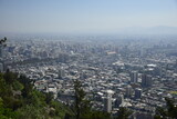 Fototapeta Nowy Jork - Aerial view of Santiago, Chile from Cerro Santa Lucia