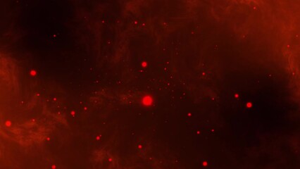 Wall Mural - Particle background animation, Futuristic mysterious flowing digital particles wave de-focus virtual reality abstract cyber space environment background. 