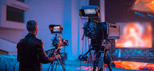 studio camera at the concert.