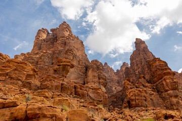 Wadi Al Disah valley views in Tabuk region of western Saudi Arabia