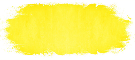 Poster - Yellow abstract watercolor splash brushes texture illustration art paper - Creative Aquarelle painted, isolated on white background, canvas for design, hand drawing.