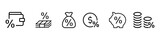 Fototapeta  - Commission icon vector set. percent illustration sign collection. tax symbol or logo.