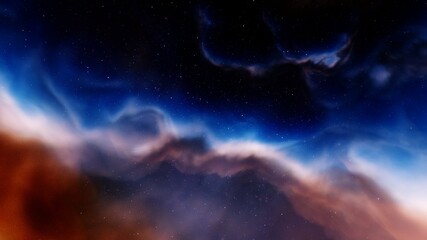 Wall Mural - nebula in space, nebulae 3d render