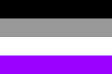 Vector Asexual Pride Flag. LGBT community symbol. Sexual minorities identity