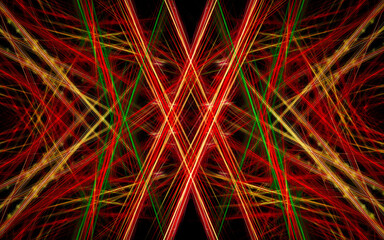 Leinwandbilder - digital illustration abstract image generated fractal background image wallpaper pattern of various geometric shapes and lines of various colors for computer graphics or web design