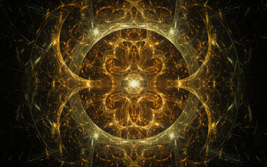 Leinwandbilder - digital illustration abstract image generated fractal background image wallpaper pattern of various geometric shapes and lines of various colors for computer graphics or web design