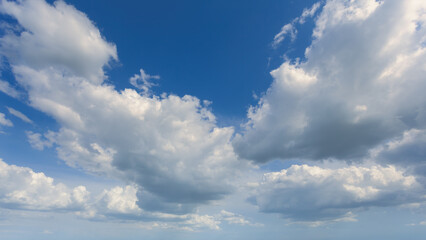 Wall Mural - blue sky with clouds at beautiful sunny day as nature background.