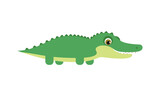 Fototapeta Dinusie - Cute crocodile. Vector illustration of cartoon funny animal.