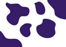 Modern Cow Pattern Background With Purple Color.