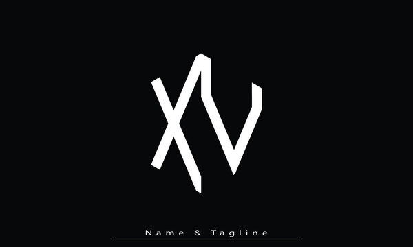 Alphabet letters Initials Monogram logo XV , VX