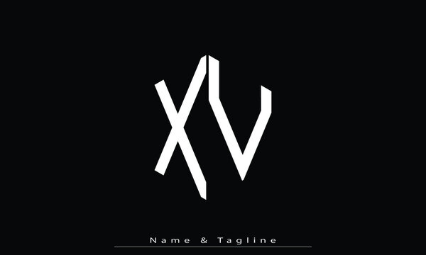 Alphabet letters Initials Monogram logo XV , VX