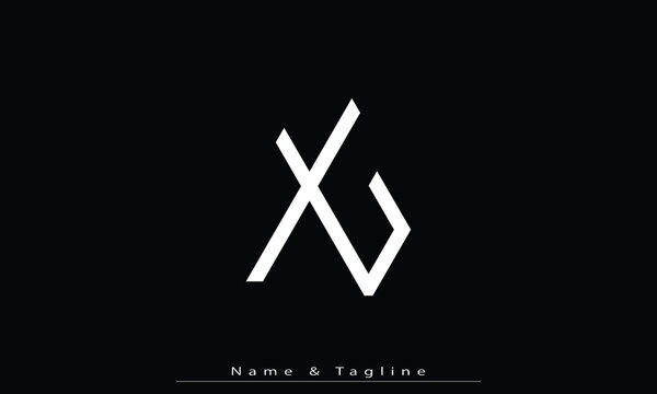 Alphabet letters Initials Monogram logo XV , VX