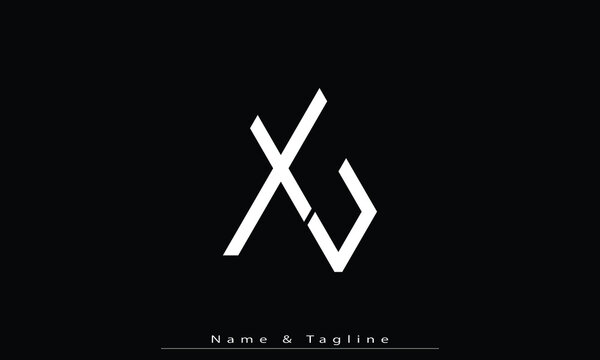 Alphabet letters Initials Monogram logo XV , VX