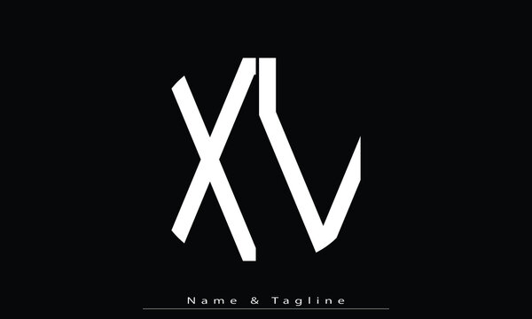 Alphabet letters Initials Monogram logo XV , VX
