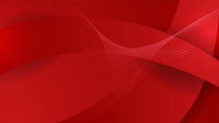 abstract curve wavy lines pattern technology on red gradients background