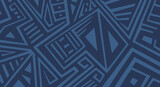 Blue Ethnic Aztec Pattern Background