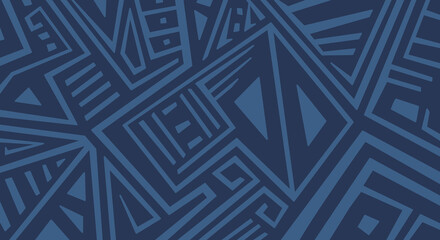 blue ethnic aztec pattern background