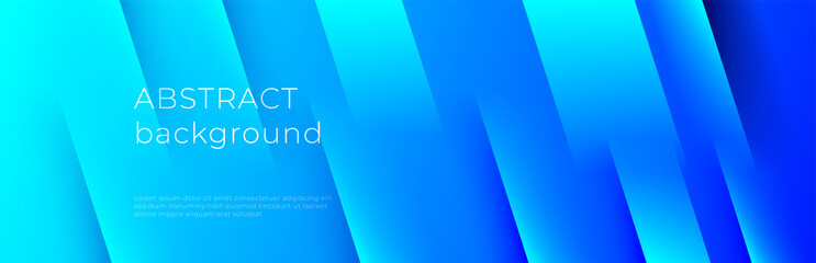 Poster - abstract geometric blue light business minimal gradient color vector long banner background copy spa