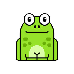 Poster - Frog icon. Icon design. Template elements. Flat style